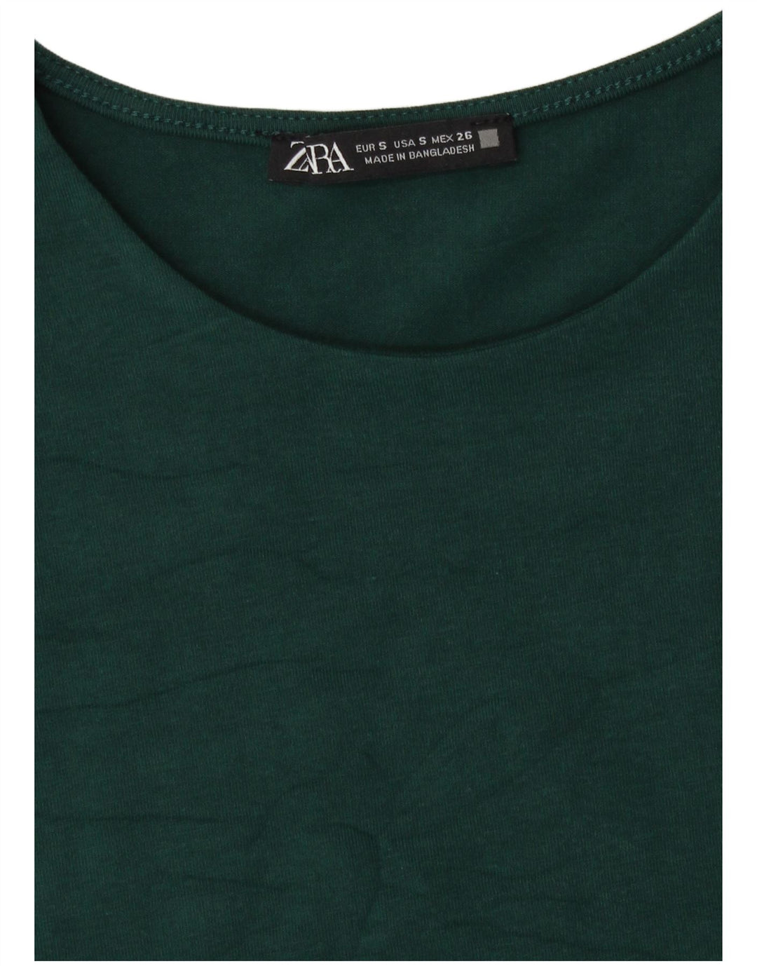 Top feminino Zara manga comprida UK 10 pequeno verde