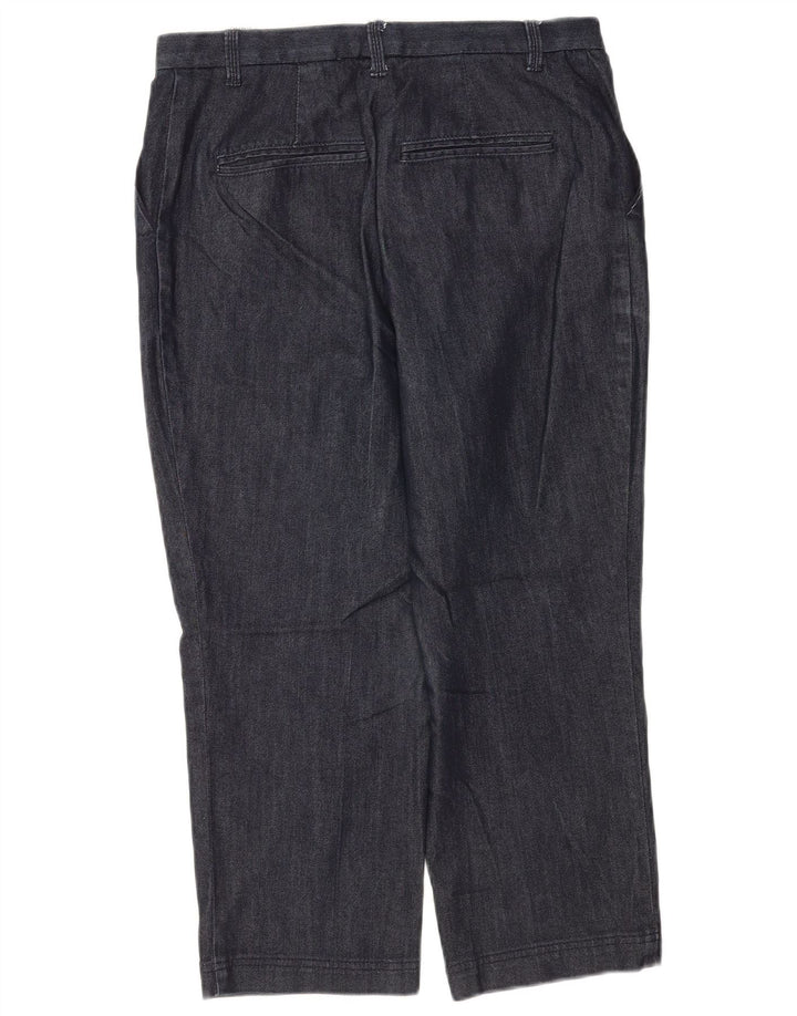 Calça capri feminina Marks & Spencer Reino Unido 12 médio W30 L22 azul marinho