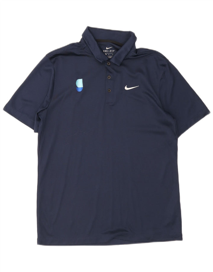 Camisa polo masculina Nike Dri Fit média azul marinho poliéster