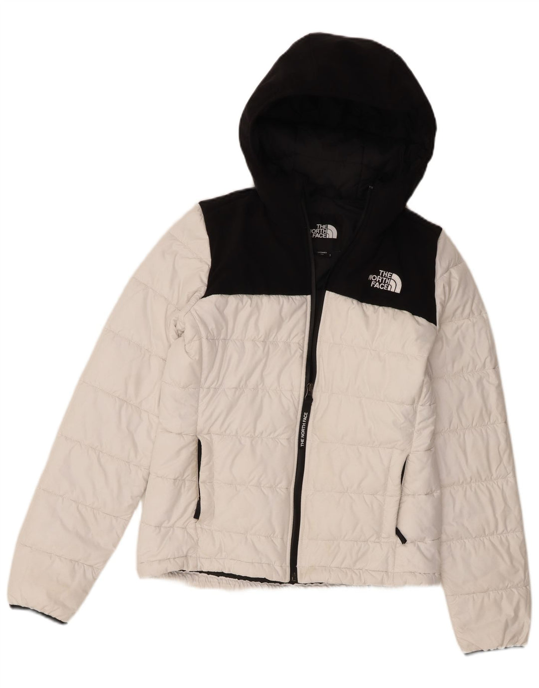 Jaqueta acolchoada com capuz feminina The North Face UK 10 Small White Colourblock