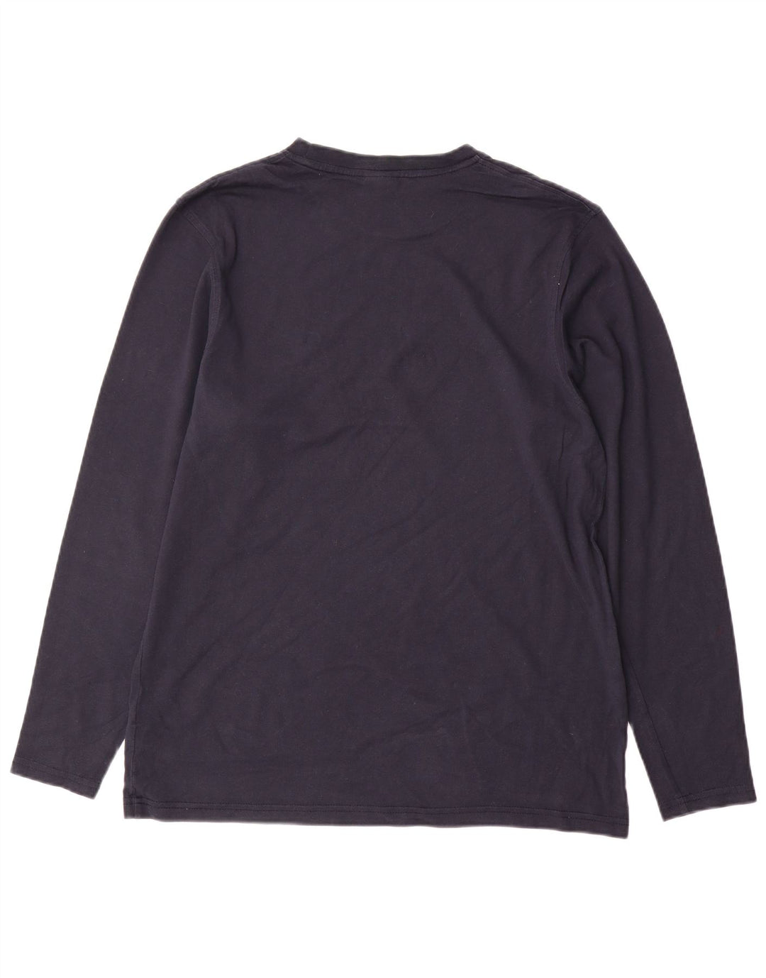 NIKE Masculino Top Manga Longa UK 39/41 Médio Azul Marinho Algodão