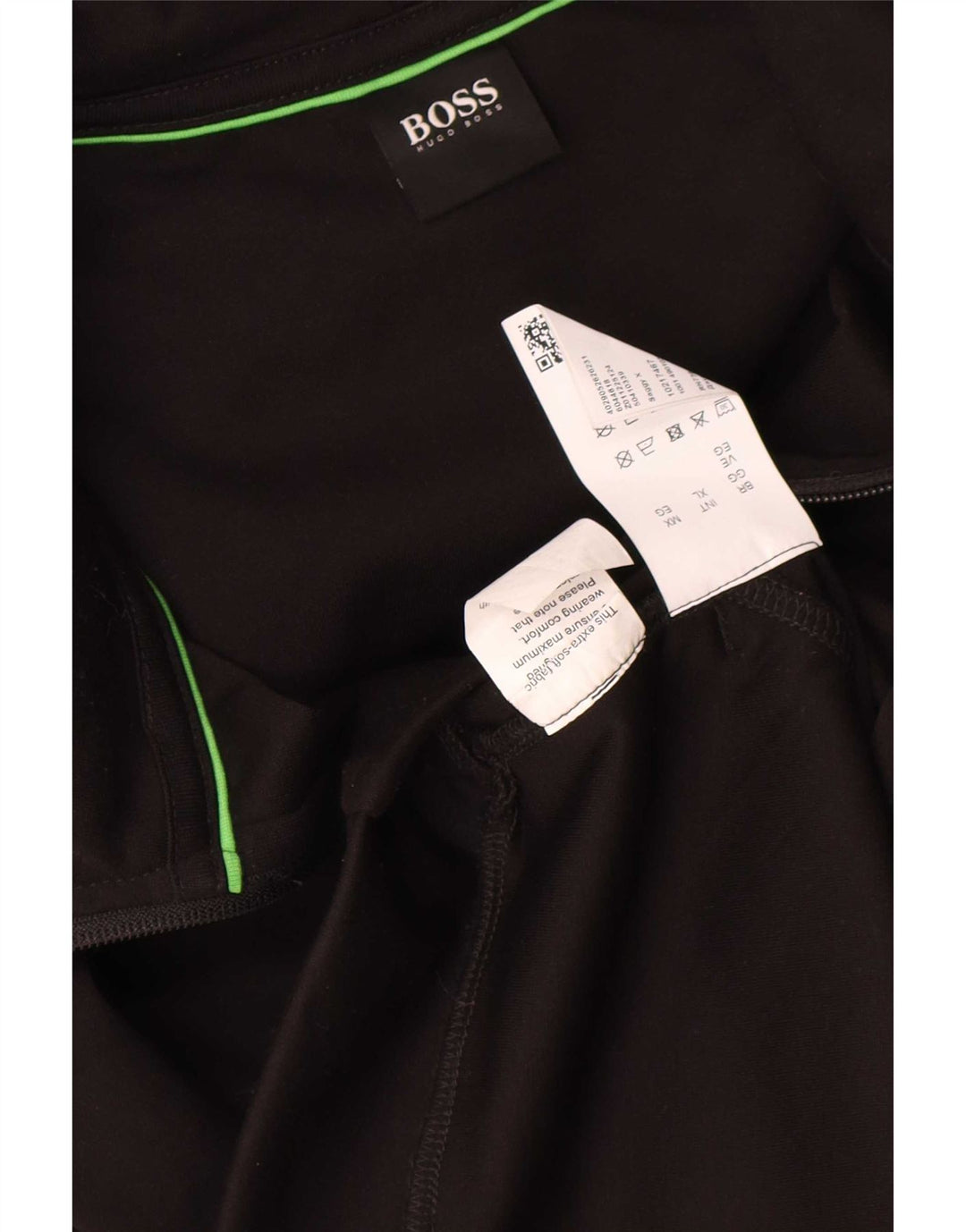 Hugo Boss Suéter masculino com capuz e zíper XL poliéster preto