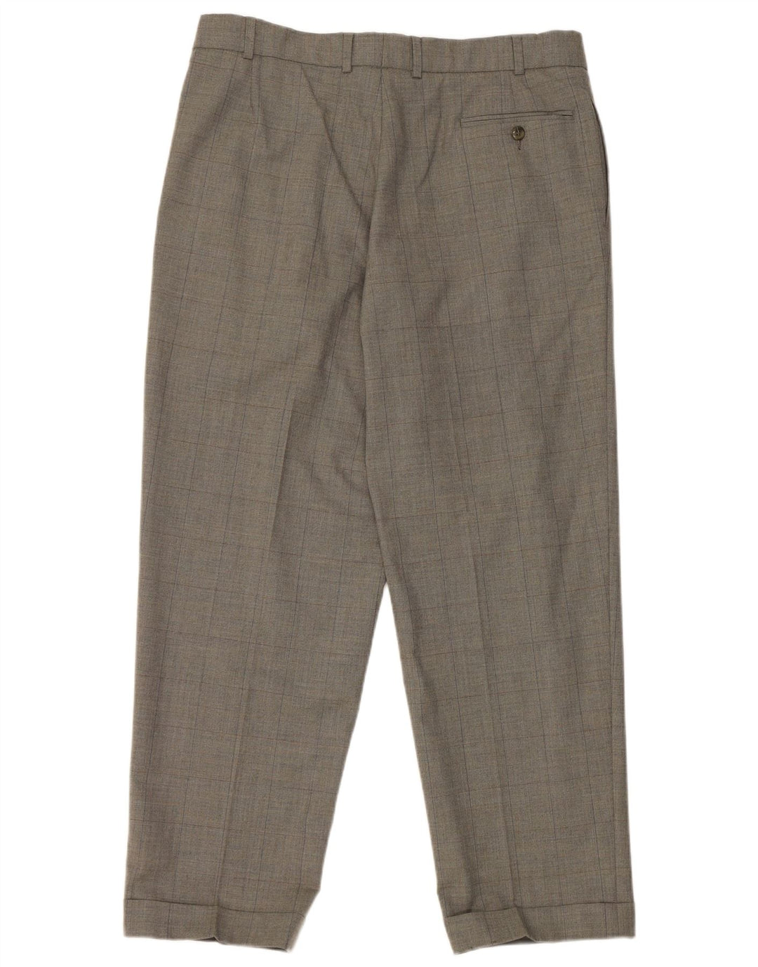 Calça masculina Marks & Spencer com pegged suit W36 L29 cinza xadrez lã