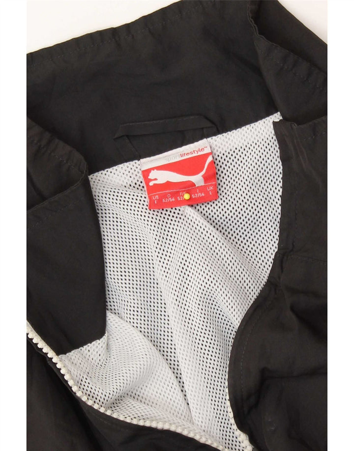 Jaqueta Puma Masculina Treino Top Grande Bloco Colorido Preto
