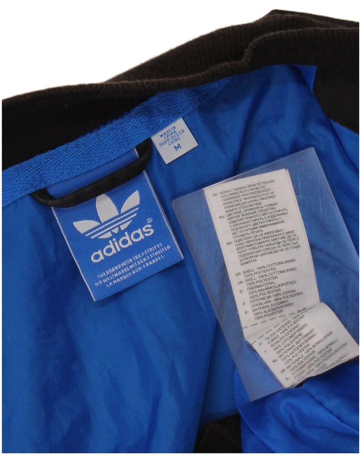 Adidas Mens Graphic Varsity Jacket UK 38 Médio Preto Colourblock Algodão
