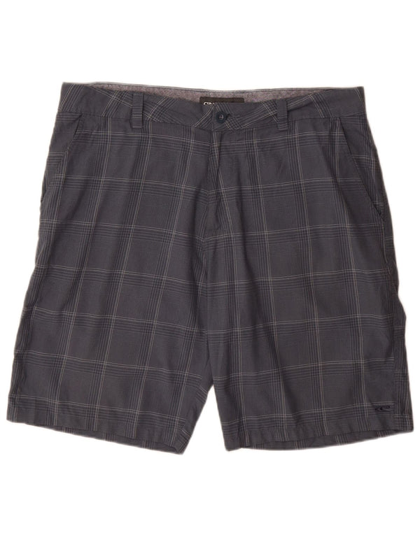O'Neill Mens Chino Shorts W36 Grande Poliéster Xadrez Azul Marinho