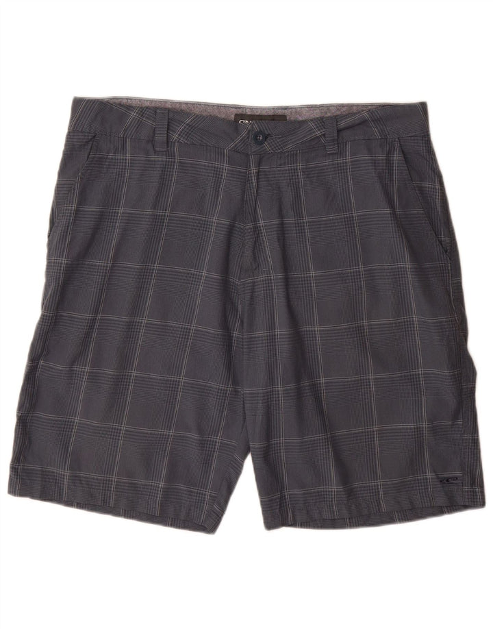 O'Neill Mens Chino Shorts W36 Grande Poliéster Xadrez Azul Marinho