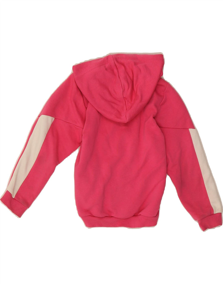PUMA Girls Zip Hoodie Sweater 3-4 Years Pink Colourblock Cotton Vintage Puma and Second-Hand Puma from Messina Hembry 