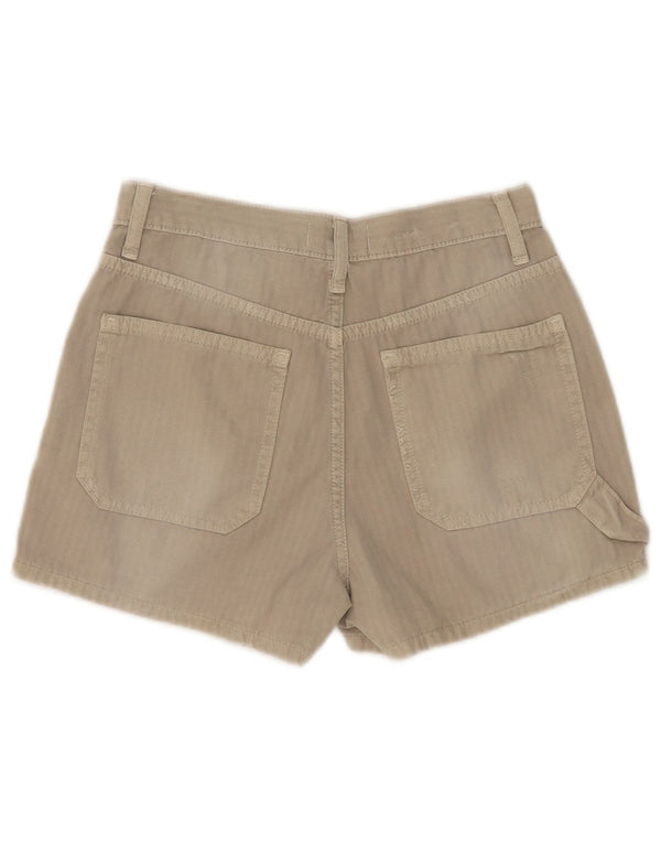 Zara Womens Chino Shorts EU 34 2XS W24 Algodão Bege