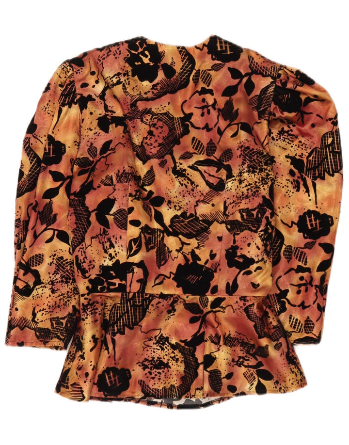 Dorette blusa feminina manga 3/4 top EU 38 médio laranja floral