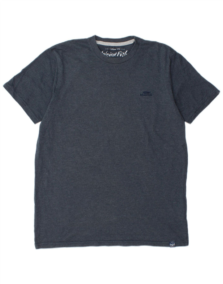 Camiseta masculina Weird Fish Top médio algodão azul marinho