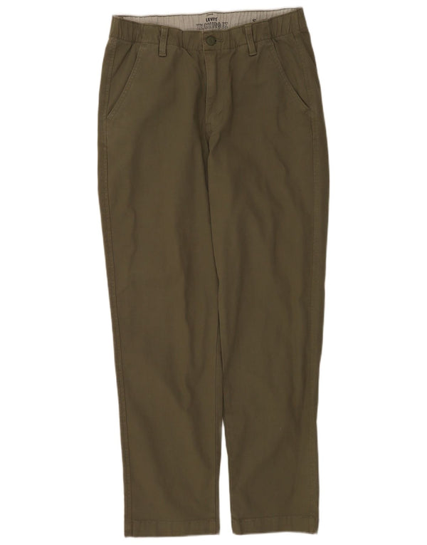 Levi's Mens Straight Chino Trousers Small W27 L30 Khaki Cotton