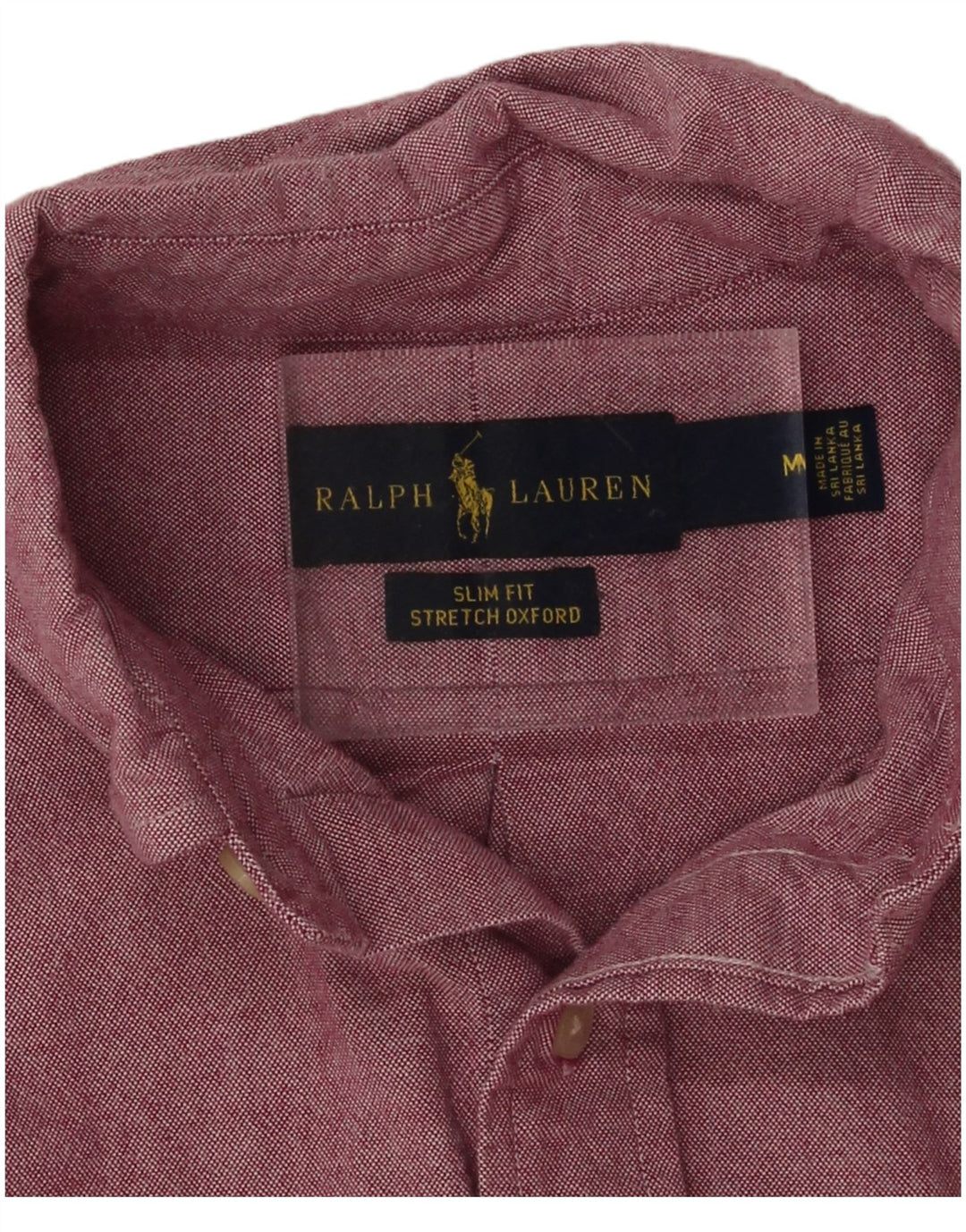 Camisa Slim Fit Masculina Ralph Lauren Médio Algodão Borgonha