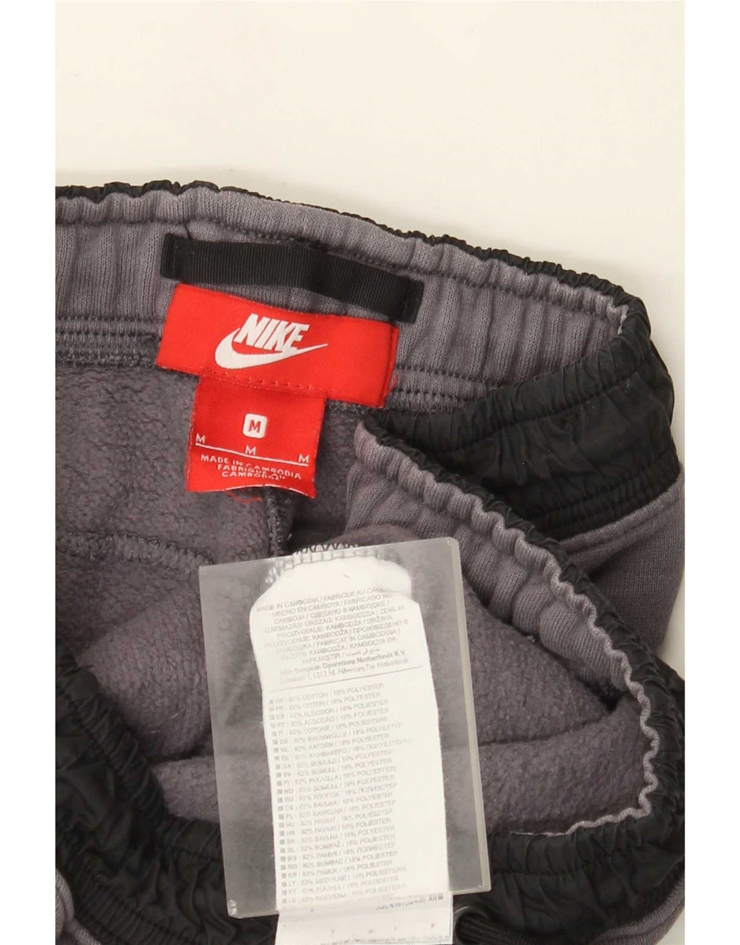 Calça de treino masculina Nike joggers cinza médio algodão