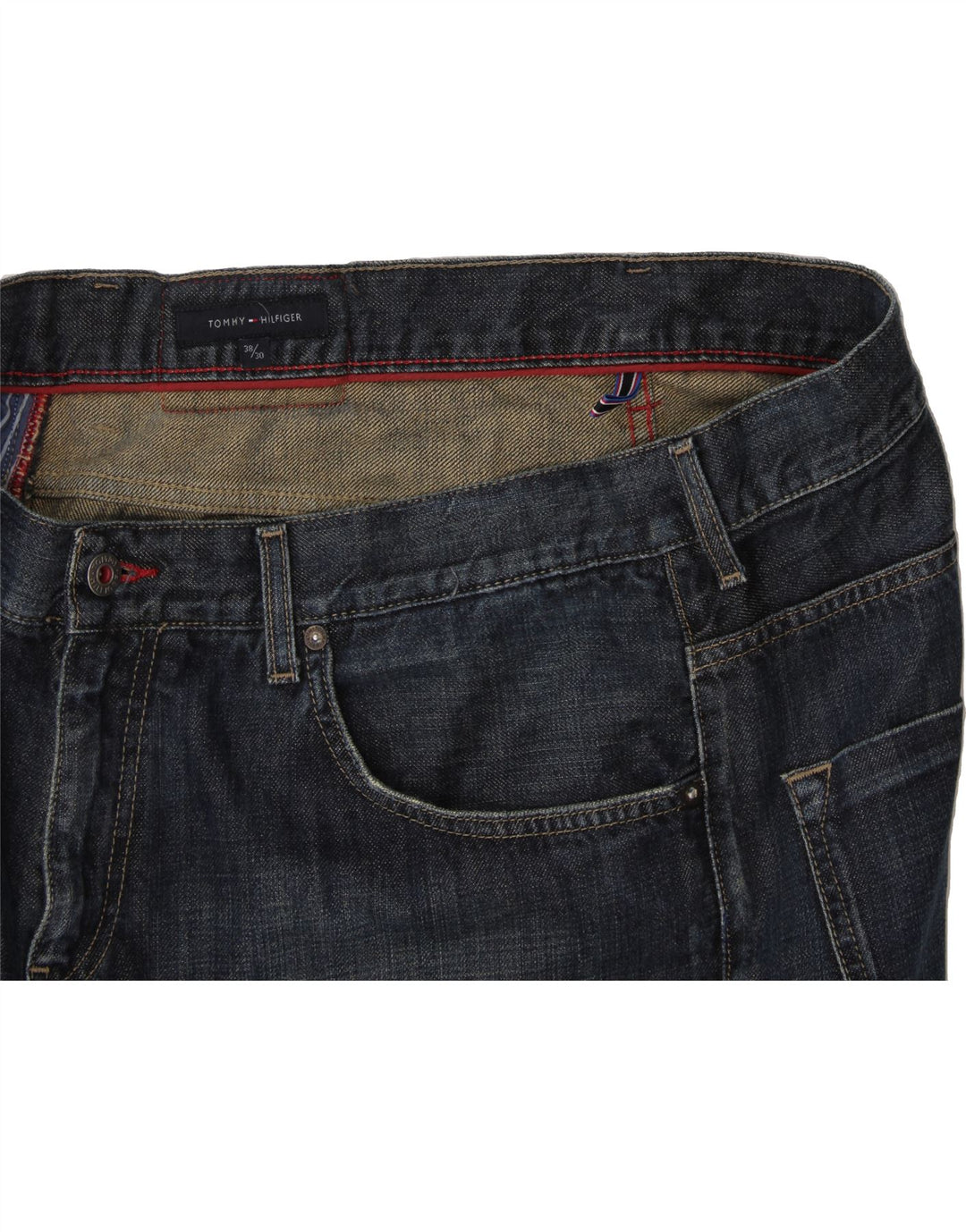 TOMMY HILFIGER Masculino Bootcut Jeans W38 L30 Azul Marinho Algodão