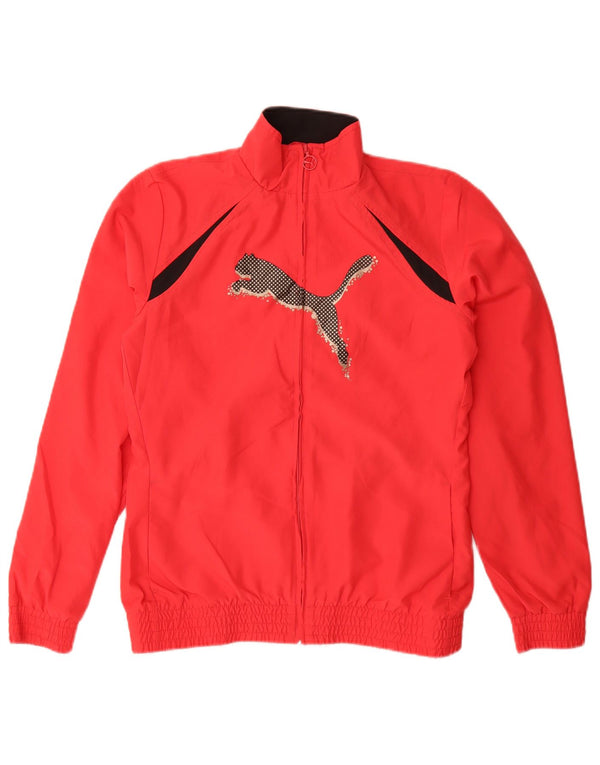 Jaqueta Puma Boys Graphic Tracksuit Top 15-16 Anos Vermelho Colorblock