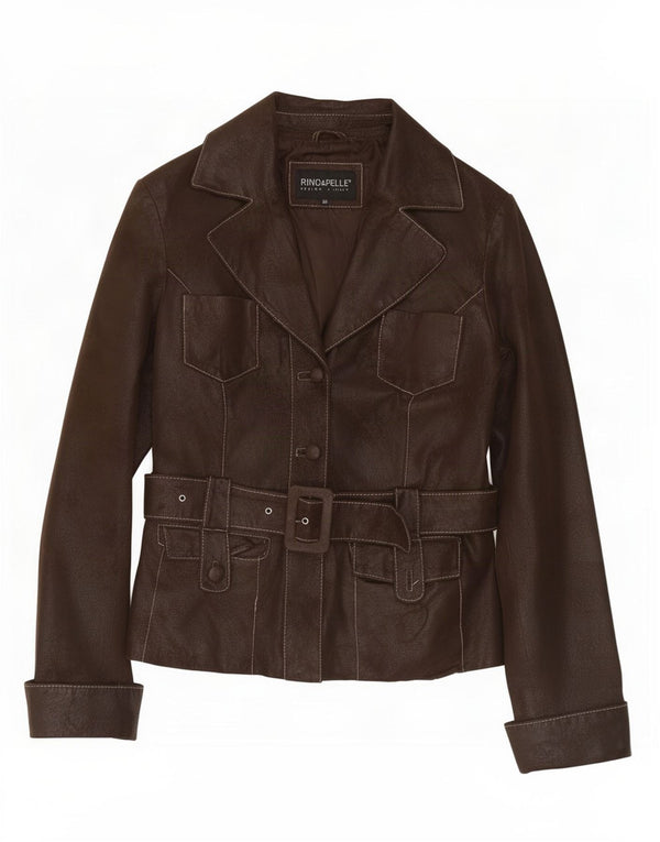 Jaqueta de couro feminina Rino&Pelle IT 38 XS marrom