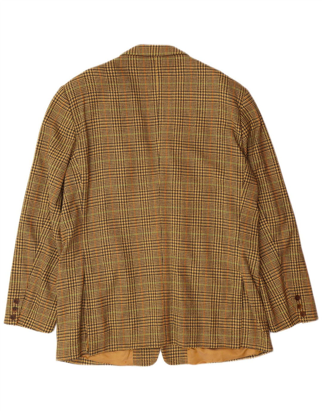 Jaqueta blazer masculina de 3 botões BYBLOS IT 54 2XL amarelo Houndstooth