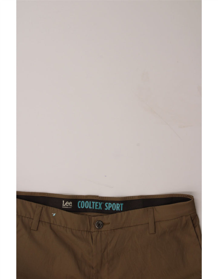 LEE Mens Straight Chino Trousers W38 L29 Beige Polyester Vintage Lee and Second-Hand Lee from Messina Hembry 
