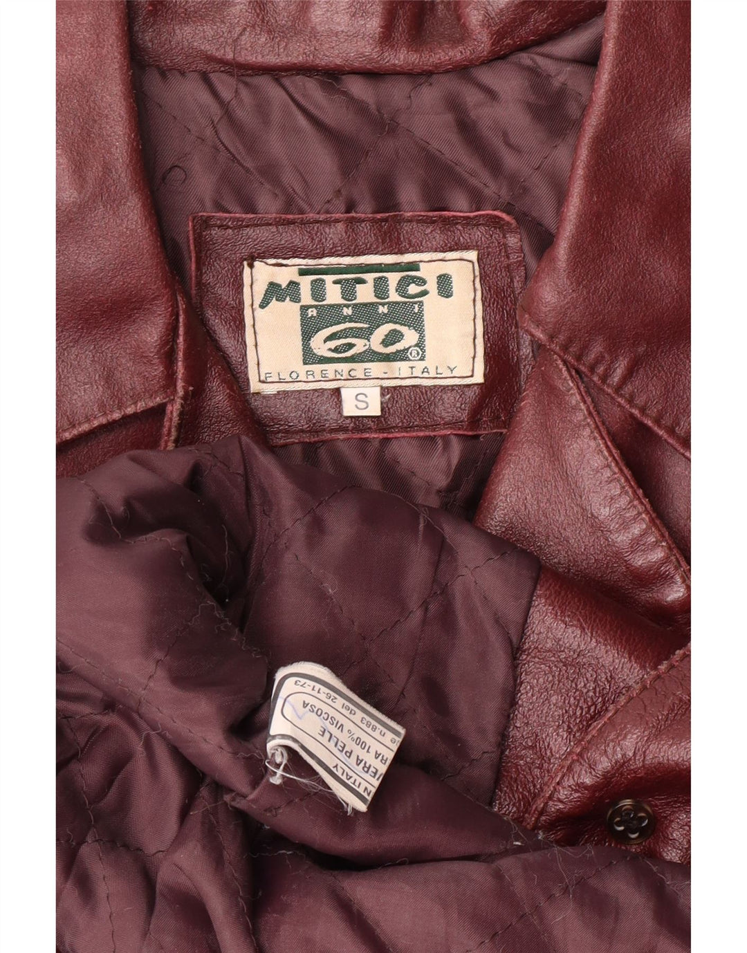 Jaqueta de couro feminina UK 10 pequena couro marrom