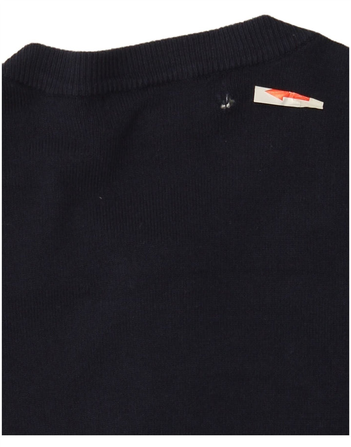 Suéter cardigã feminino Marks & Spencer UK 14 viscose azul marinho médio
