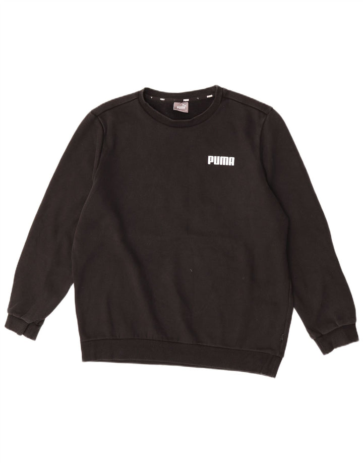 Puma moletom masculino jumper grande algodão preto