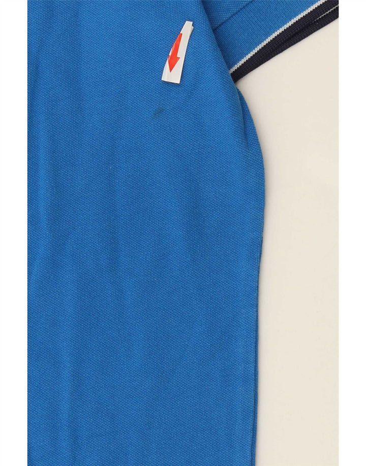 Camisa polo masculina Kappa grande algodão listrado azul