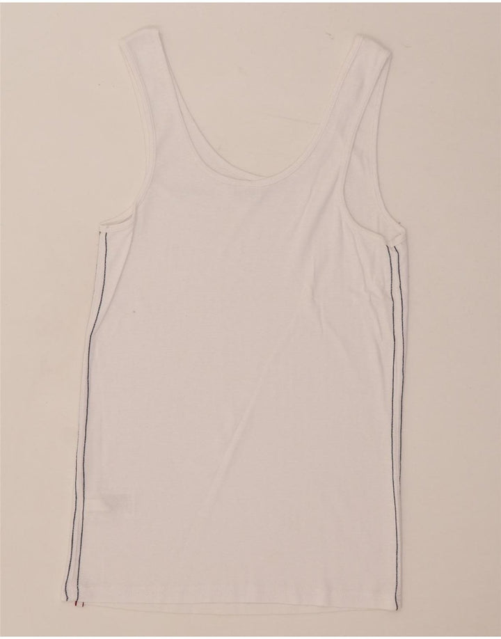 Colete feminino Kangaroos UK 14/16 grande algodão branco