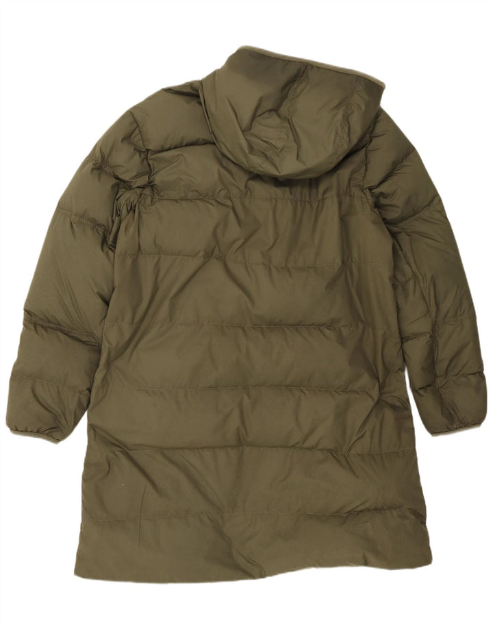 Casaco acolchoado com capuz masculino Nike UK 40 grande poliéster cáqui