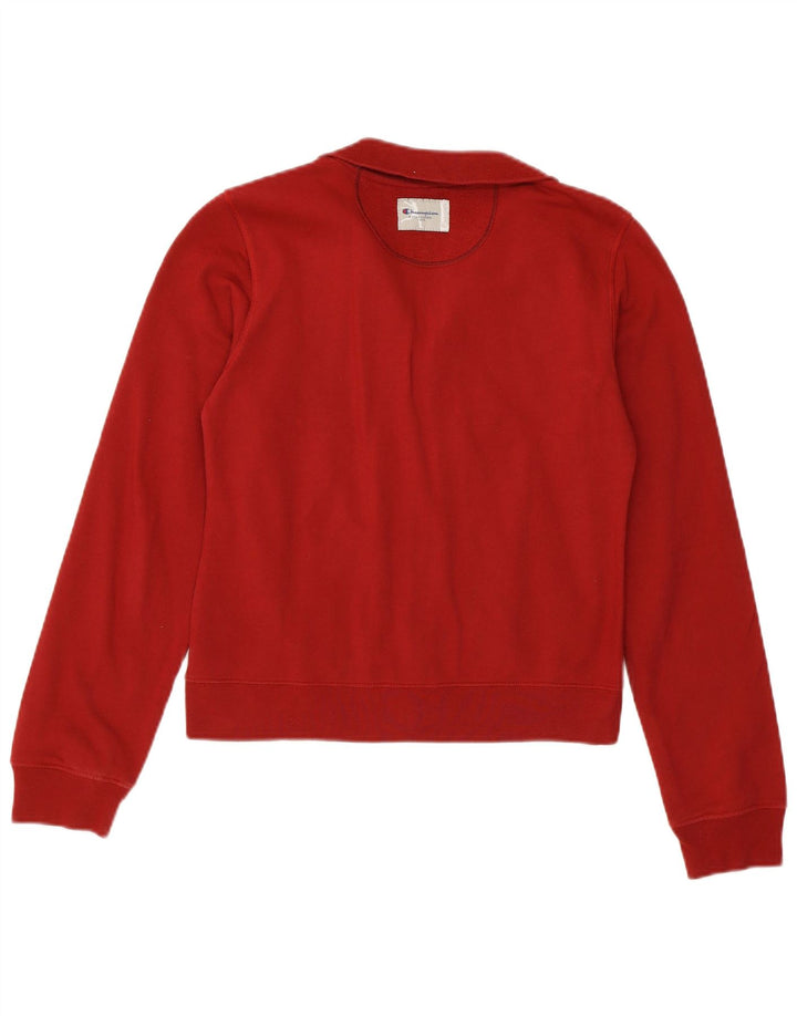 CHAMPION Jaqueta feminina cropped com estampa gráfica Reino Unido 10 pequena Borgonha