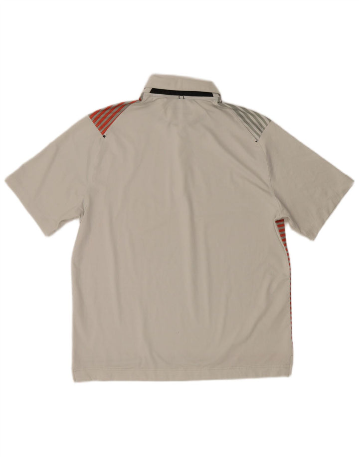 Camisa polo masculina Nike Dri Fit listrada cinza médio