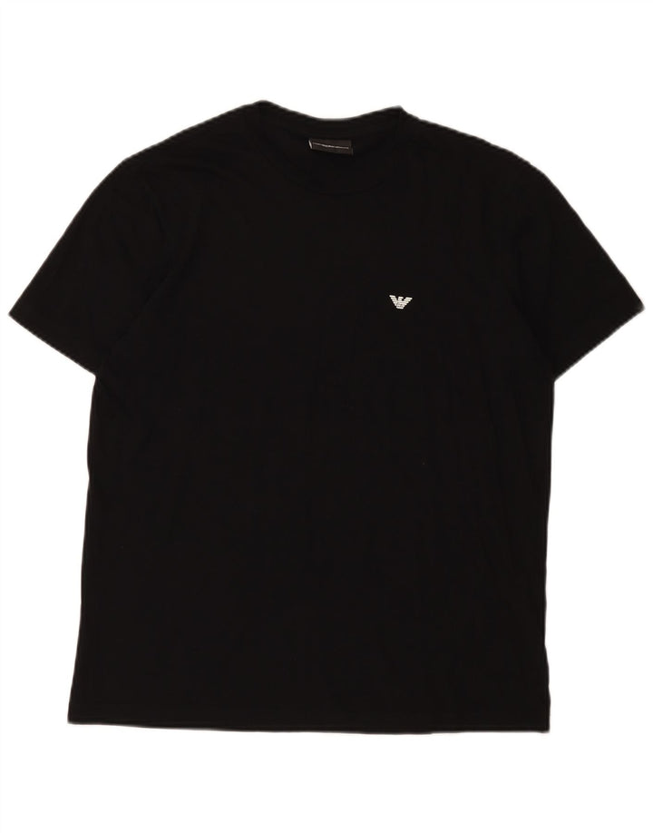 Camiseta masculina Emporio Armani Top médio algodão preto