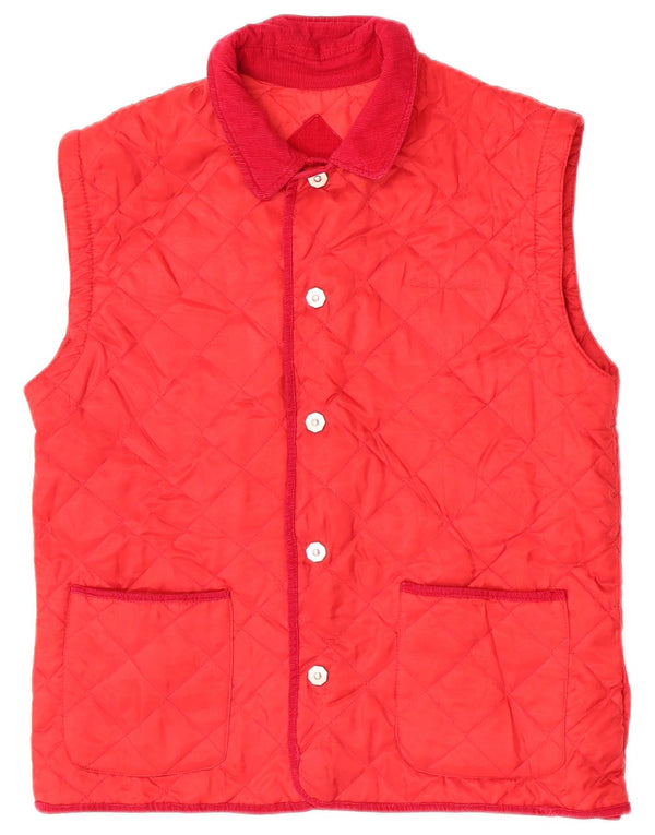 Colete acolchoado masculino Rica Lewis UK 36 pequeno nylon vermelho