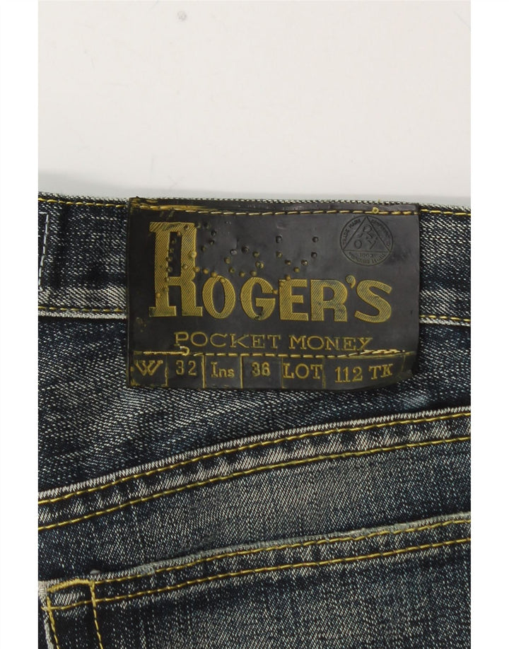 ROY ROGERS Jeans retos masculinos W32 L30 algodão azul