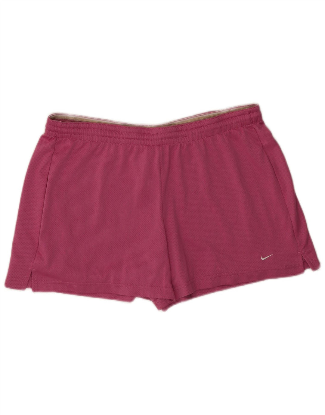 Shorts esportivos femininos NIKE EUA 12/14 grande poliéster rosa