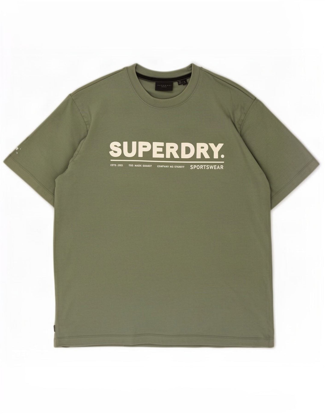 Camiseta gráfica masculina Superdry Top grande algodão verde
