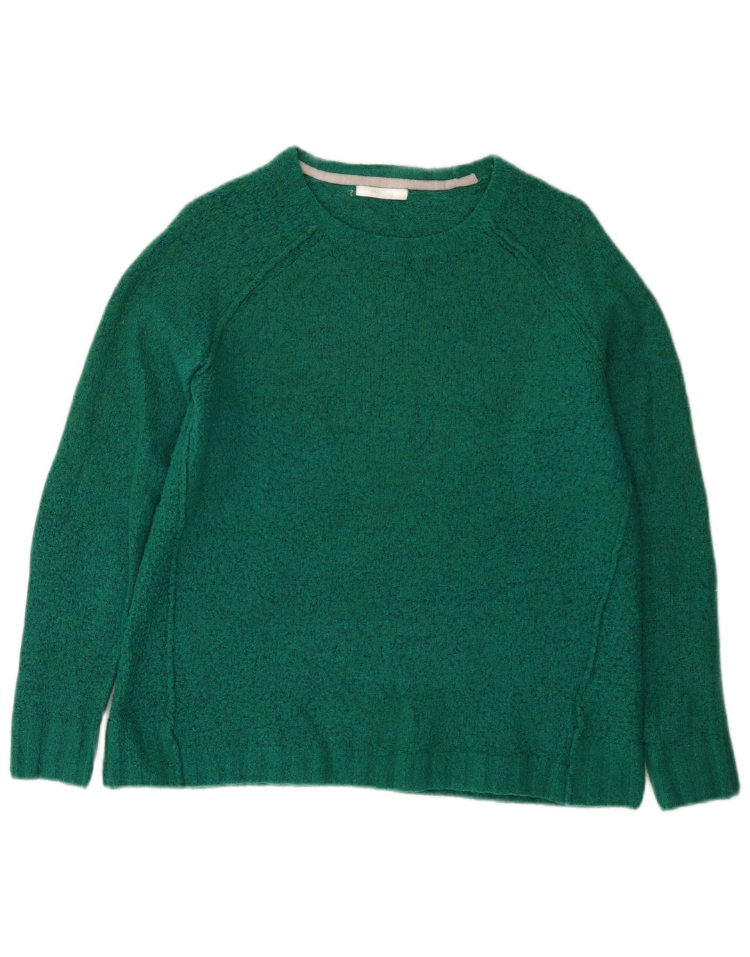 Suéter feminino com gola redonda White Stuff Reino Unido 16 grande nylon verde