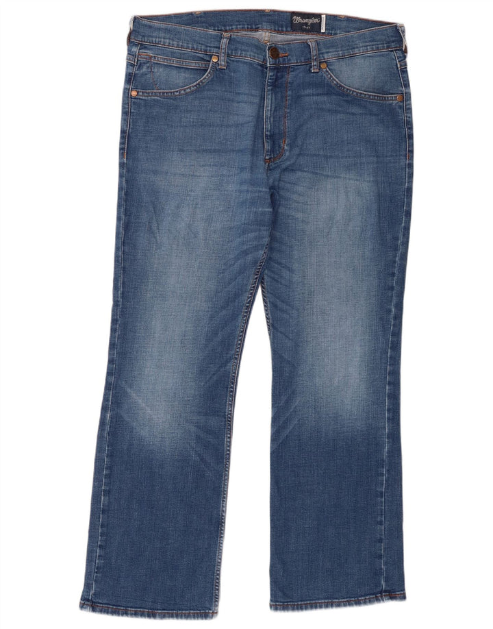 Wrangler Masculino Jacksville Bootcut Jeans W36 L30 Azul Algodão