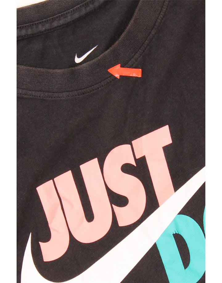 Camiseta Nike Feminina Graphic Top UK 14 Médio Algodão Preto