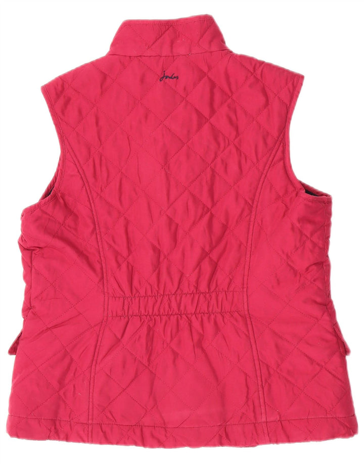 Gilet feminino acolchoado Joules UK 16 grande poliéster rosa