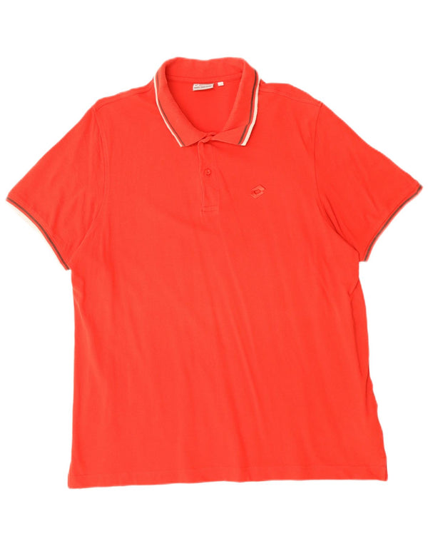 Camisa polo masculina Lotto UK 44/46 2XL algodão vermelho