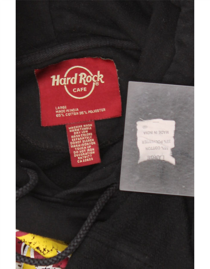 HARD ROCK CAFE Masculino Vienna Graphic moletom com capuz grande algodão preto