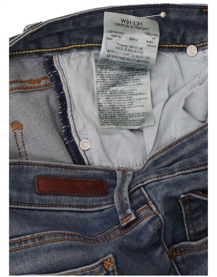 Lee Mens Marion Straight Jeans W31 L31 Azul Algodão