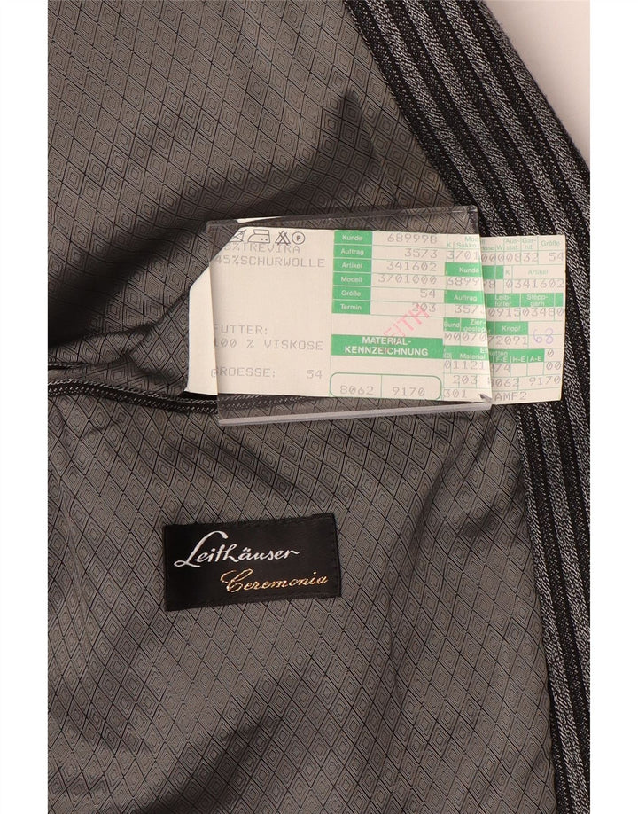 Jaqueta blazer masculina Leithauser com 1 botão EU 54 2XL cinza listrado Trevira