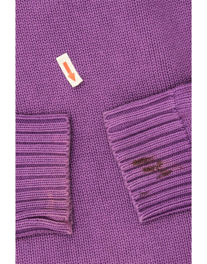 Suéter masculino Zara com decote em V grande roxo