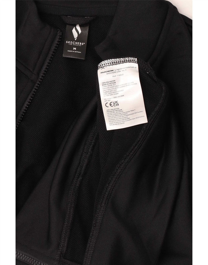 Skechers Womens Graphic Tracksuit Top Jacket UK 14 Médio Preto Poliéster