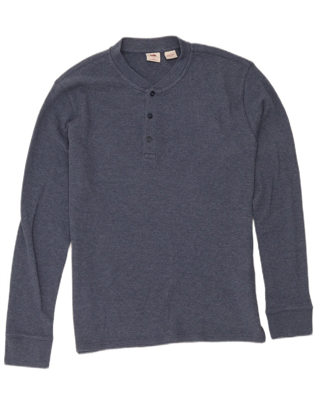 Top masculino Levi's Standard Fit manga comprida médio algodão azul marinho