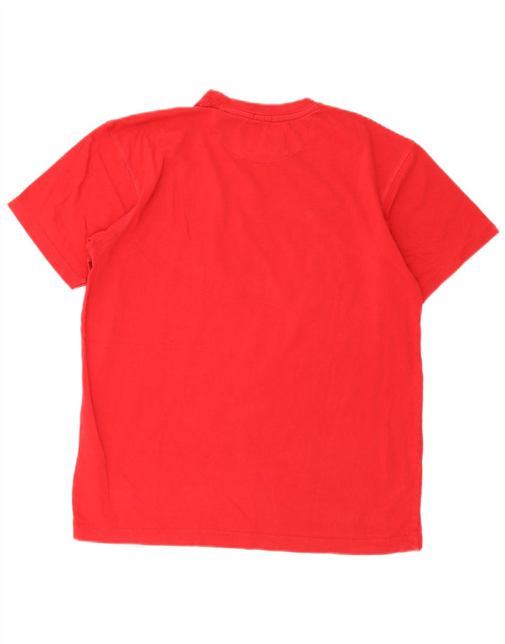Russell Athletic Camiseta masculina gráfica Top médio algodão vermelho