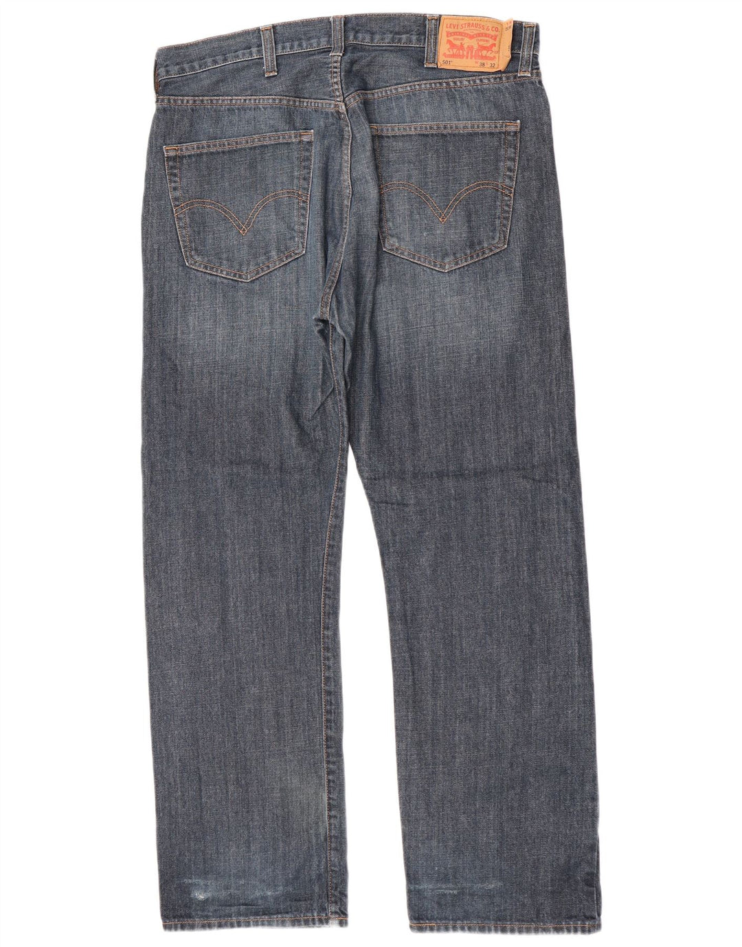 Levi's Masculino 501 Straight Jeans W38 L32 Azul Algodão
