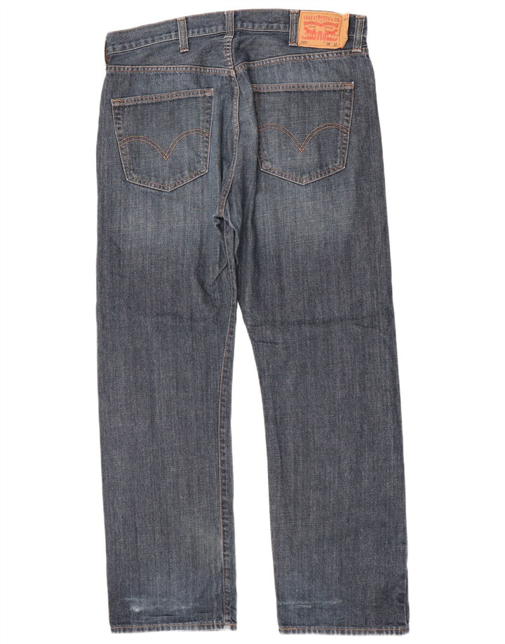 Levi's Masculino 501 Straight Jeans W38 L32 Azul Algodão